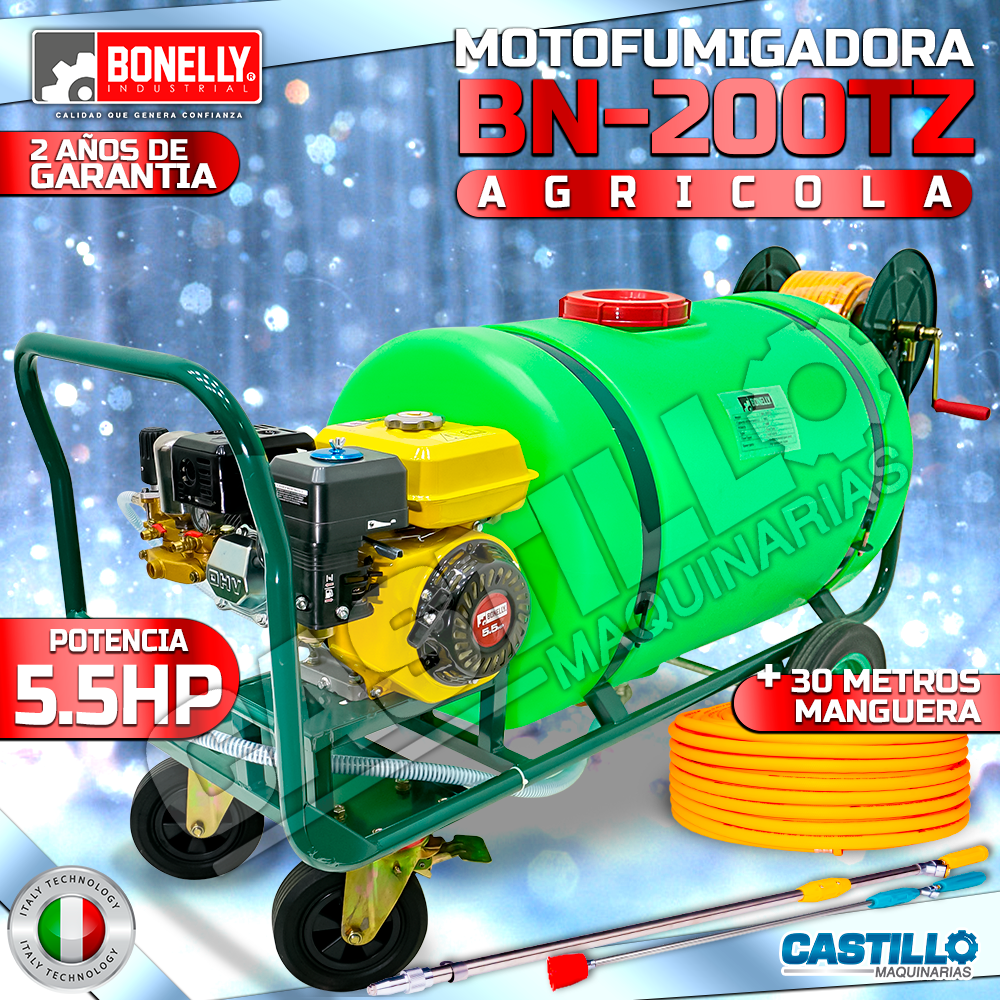 Motofumigadora Gasolinera 5.5HP | Tanque Incorporado 200L