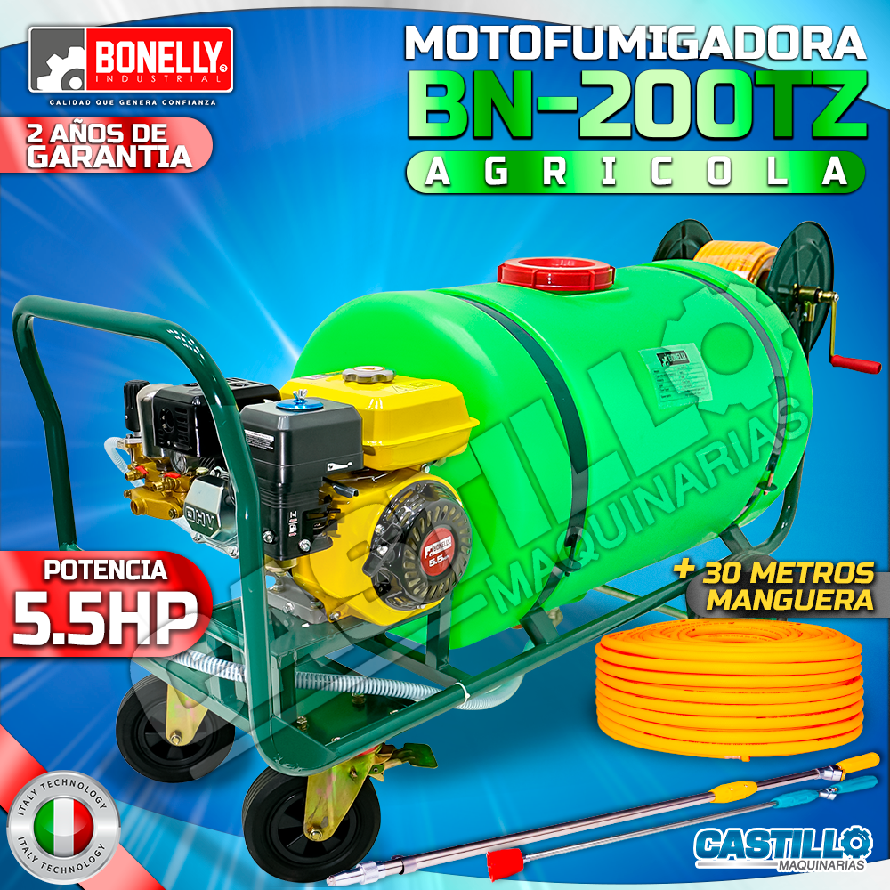 Motofumigadora Gasolinera 5.5HP | Tanque Incorporado 200L