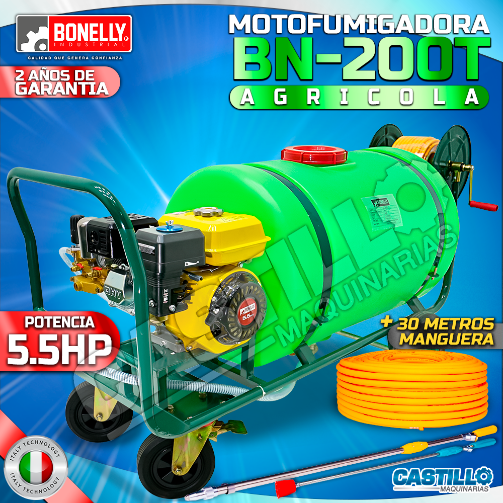 Motofumigadora Gasolinera 5.5HP | Tanque Incorporado 200L