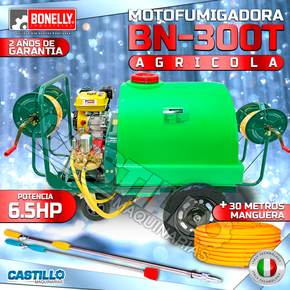 Motofumigadora Gasolinera | Motor 6.5HP - Cabezal BN30