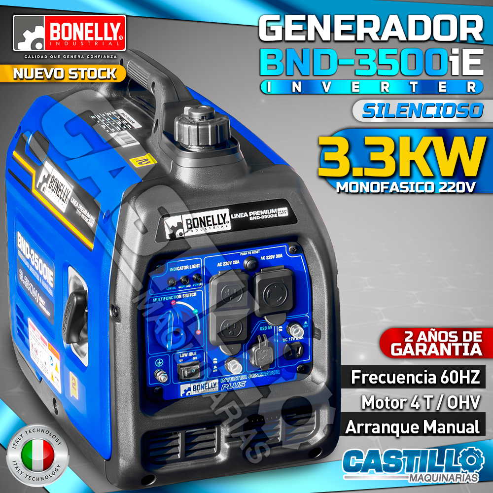 Generador Eléctrico | Gasolinero Bonelly BND-3500IE 3.3Kw