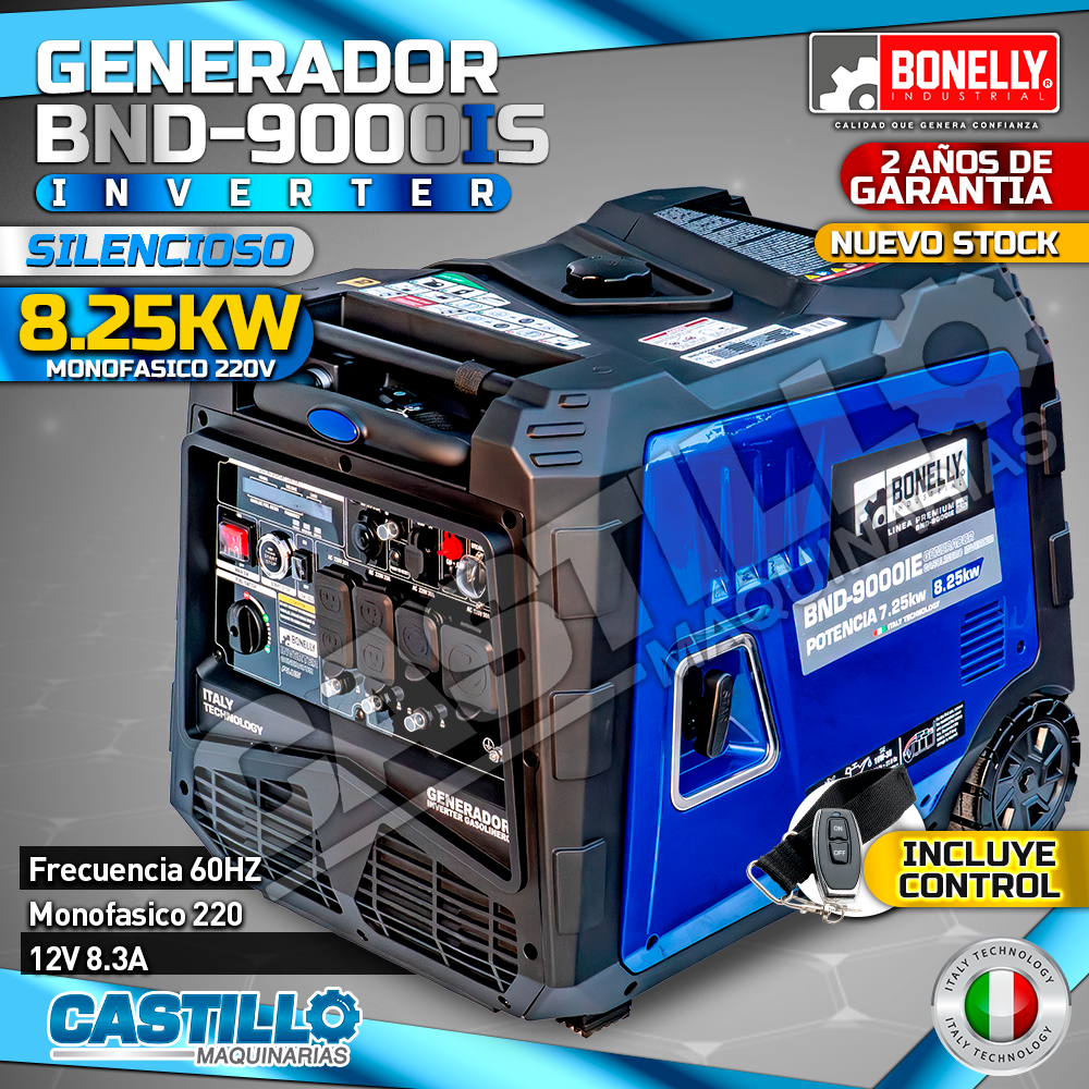 Generador Eléctrico | Gasolinero Bonelly BND-9000IE 8.25Kw