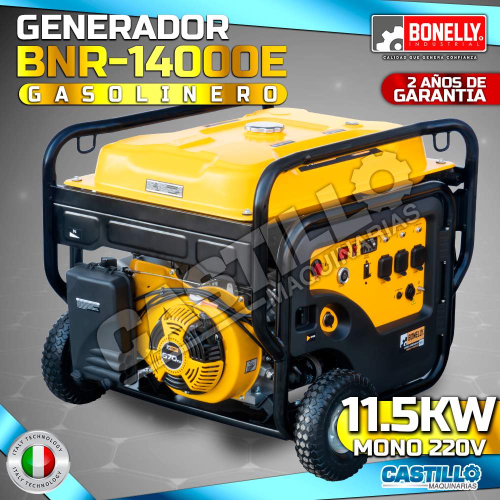 Generador Eléctrico | Gasolinero Bonelly BNR-14000E