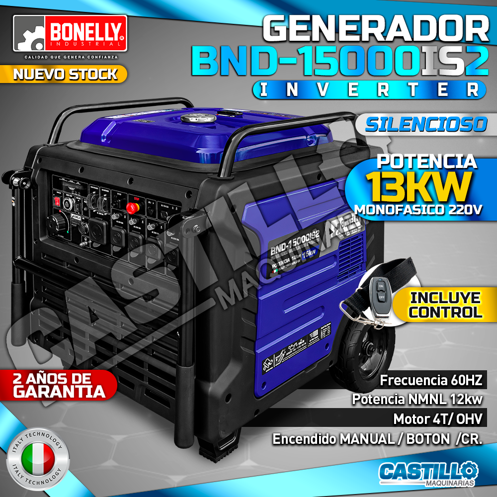 Generador Eléctrico | Gasolinero Bonelly BND-15000IS2 13Kw