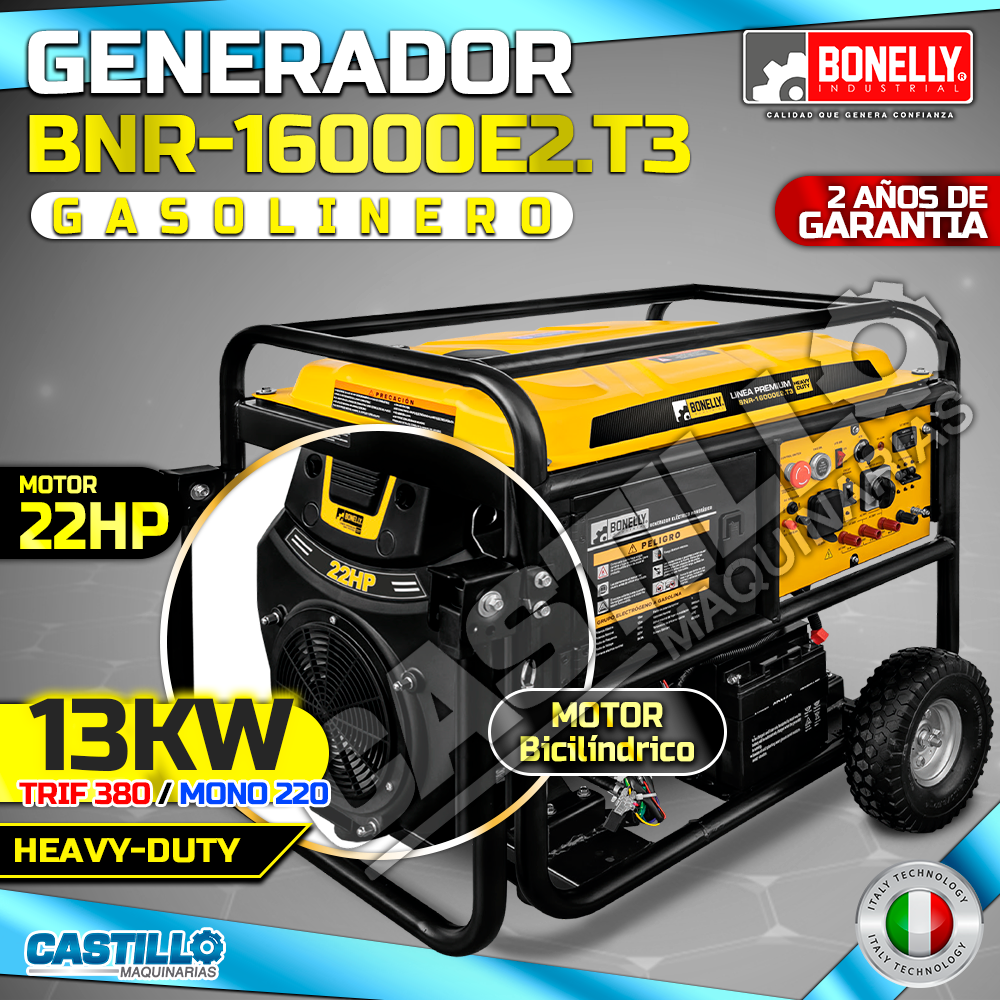 Generador Eléctrico | Gasolinero Bonelly BNR-16000E2.T3
