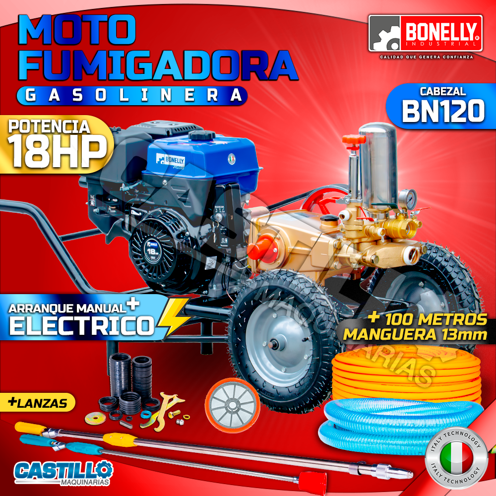 Motofumigadora Gasolinera 18HP - BN120 | Motor 18HP BNB‑450E.AZ