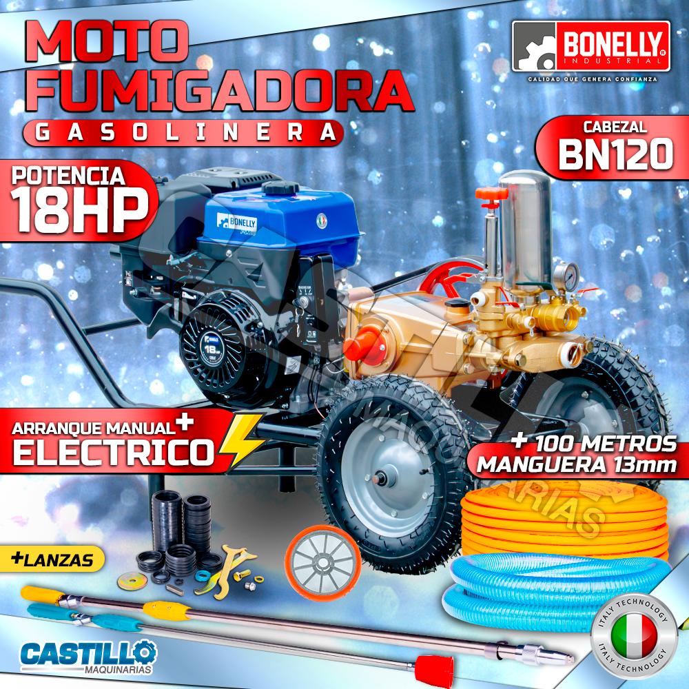 Motofumigadora Gasolinera 18HP - BN120 | Motor 18HP BNB‑450E.AZ
