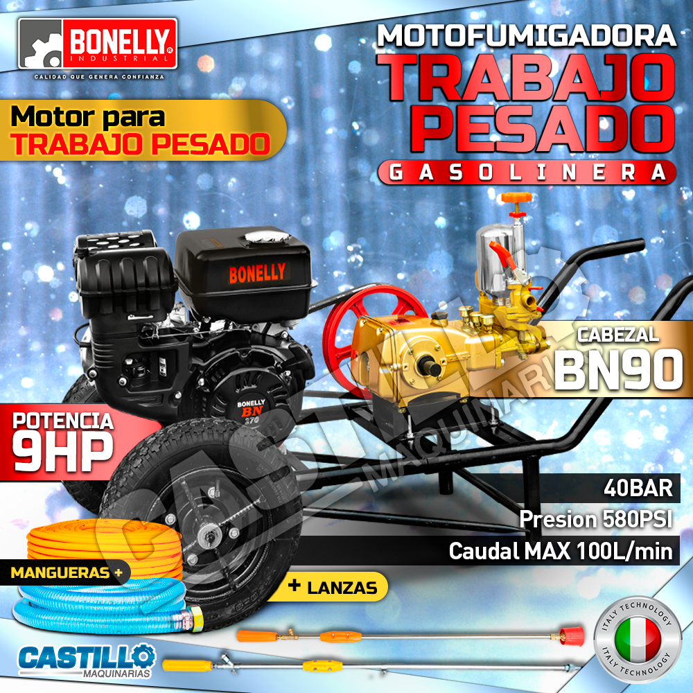 Motofumigadora Gasolinera 9HP BN90 | Motor Heavy Duty