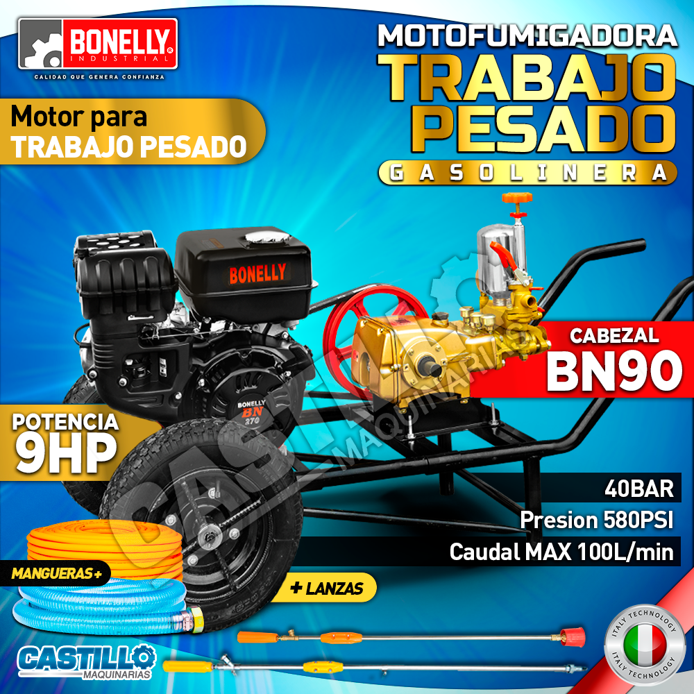 Motofumigadora Gasolinera 9HP BN90 | Motor Heavy Duty