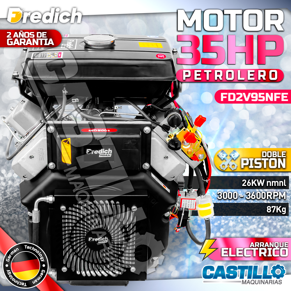 Motor Petrolero 35HP | FREDICH Doble PISTÓN