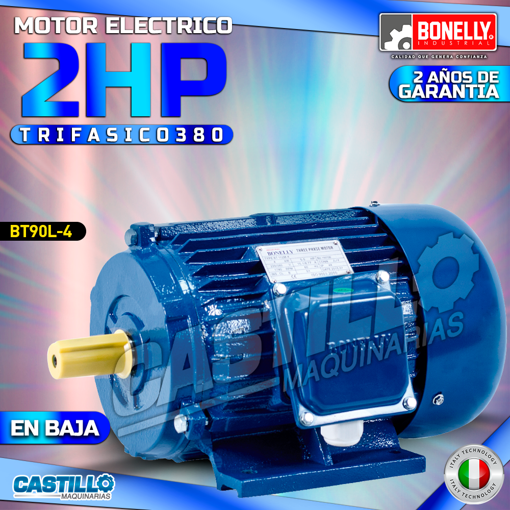 Motor Eléctrico 2HP | Trifásico 380 en Baja