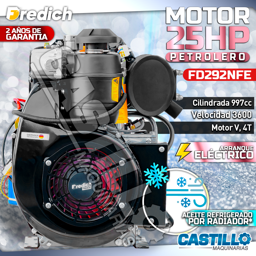 Motor Petrolero 25HP | FREDICH Arranque Eléctrico