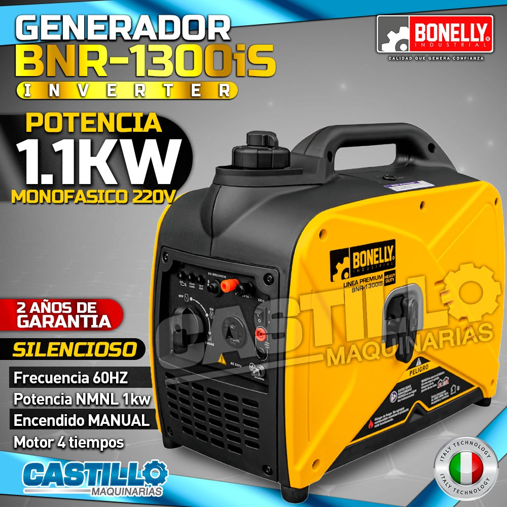 Generador INVERTER | Gasolinero Bonelly BNR-1300IS  SILENCIOSO