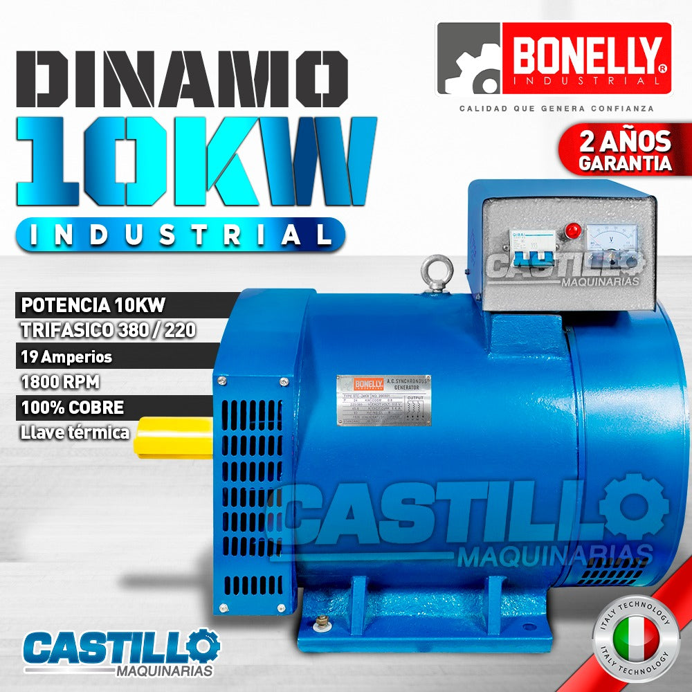 Dinamo eléctrico Trifásico | Bonelly 10KW