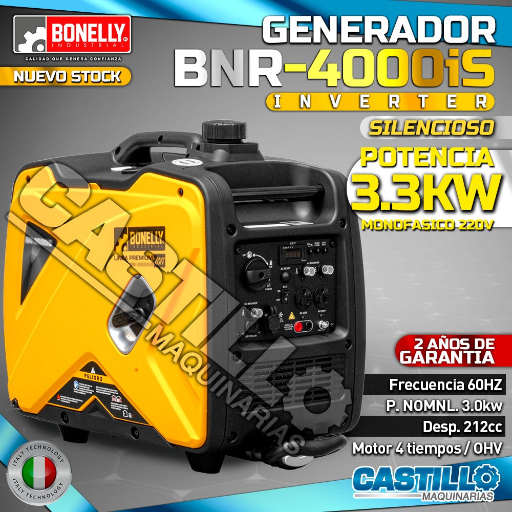 Generador INVERTER | Gasolinero Bonelly BNR-4000IS