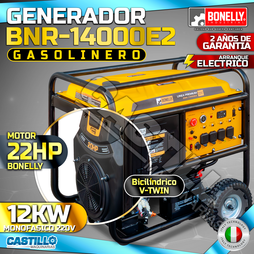 Generador Eléctrico | Gasolinero Bonelly BNR-14000E2