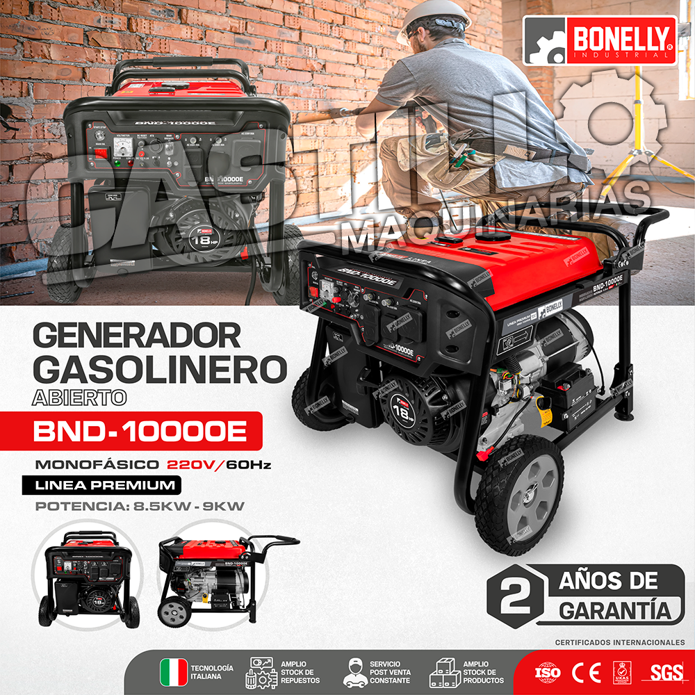 Generador Eléctrico | Gasolinero Bonelly BND-10000E 9Kw