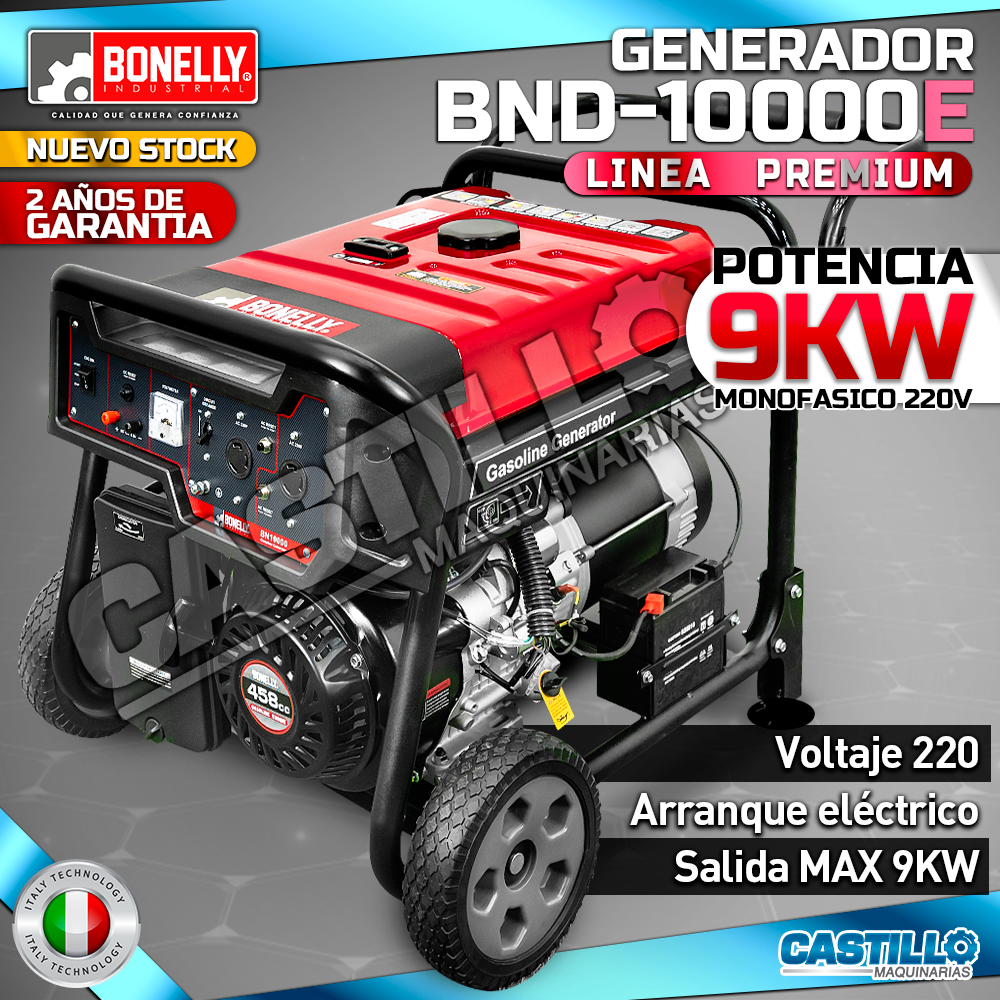 Generador Eléctrico | Gasolinero Bonelly BND-10000E 9Kw