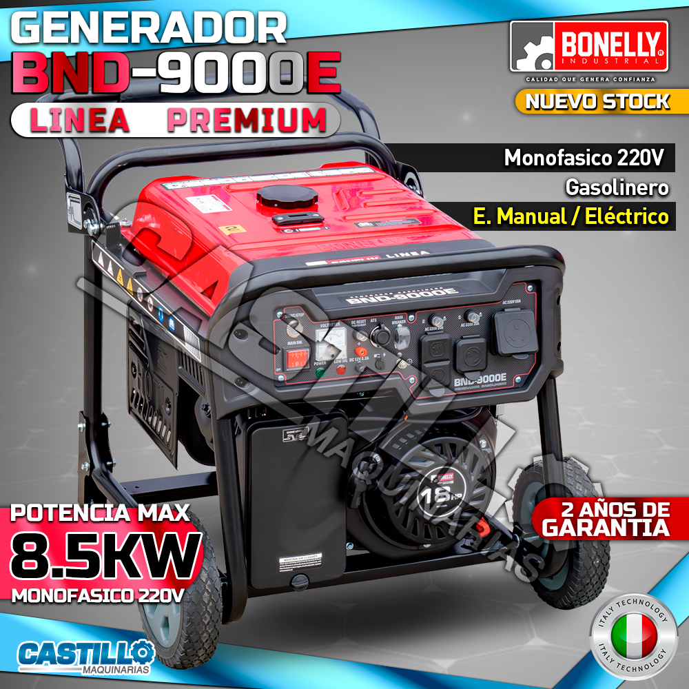 Generador Eléctrico | Gasolinero Bonelly BND-9000E 8.5Kw